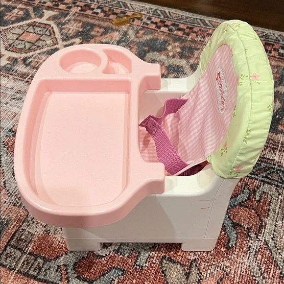Bitty Baby High Chair with Pink and Green Accents - Picture 2 of 5
